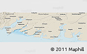 Shaded Relief Panoramic Map of Labutta