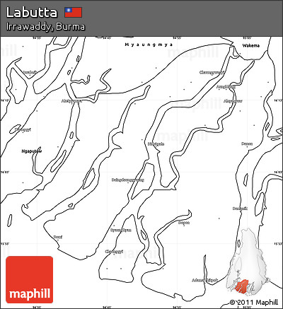 Blank Simple Map of Labutta