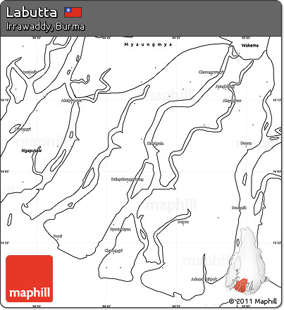Blank Simple Map of Labutta