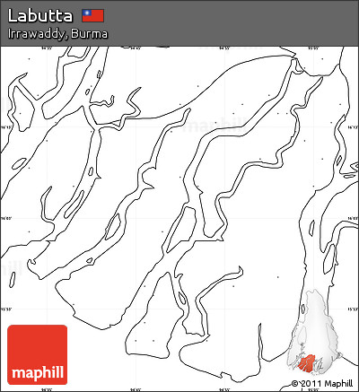 Blank Simple Map of Labutta, no labels