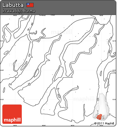 Blank Simple Map of Labutta, no labels