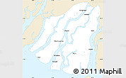 Classic Style Simple Map of Labutta, single color outside