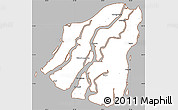 Gray Simple Map of Labutta, cropped outside