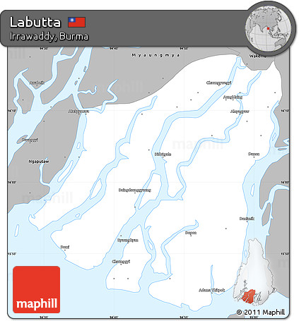 Gray Simple Map of Labutta