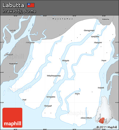 Gray Simple Map of Labutta