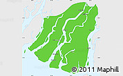 Political Simple Map of Labutta, single color outside