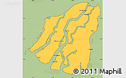 Savanna Style Simple Map of Labutta, cropped outside