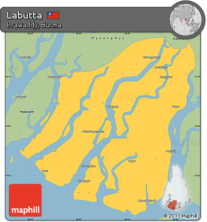 Savanna Style Simple Map of Labutta