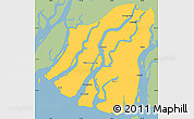 Savanna Style Simple Map of Labutta, single color outside