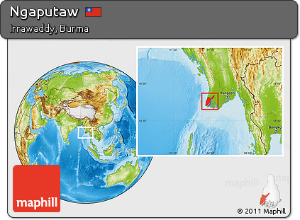 Physical Location Map of Ngaputaw