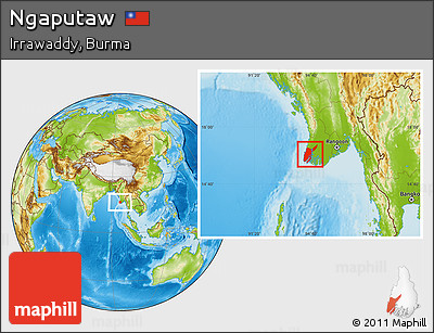 Physical Location Map of Ngaputaw