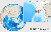 Shaded Relief Location Map of Ngaputaw, highlighted country