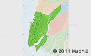 Political Map of Ngaputaw, lighten