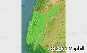 Political Map of Ngaputaw, satellite outside