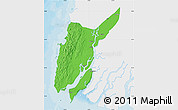 Political Map of Ngaputaw, single color outside