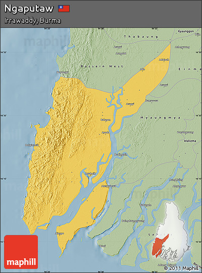 Savanna Style Map of Ngaputaw