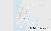 Silver Style Map of Ngaputaw, single color outside