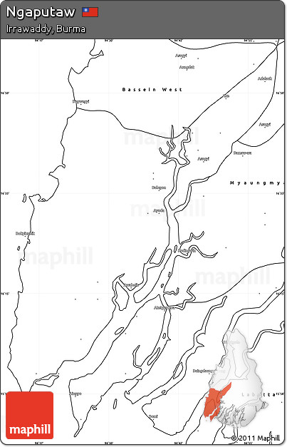 Blank Simple Map of Ngaputaw
