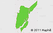 Political Simple Map of Ngaputaw, cropped outside