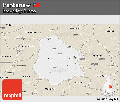 Classic Style 3D Map of Pantanaw