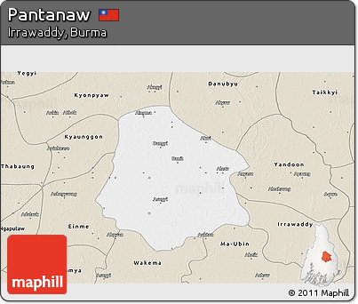 Classic Style 3D Map of Pantanaw