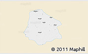 Classic Style 3D Map of Pantanaw, single color outside