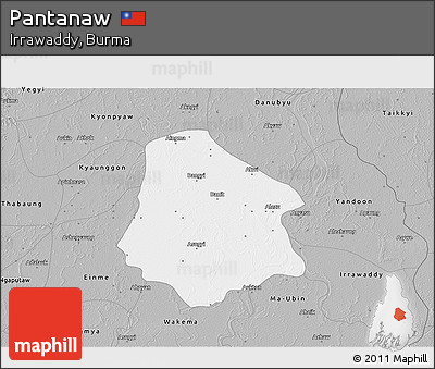 Gray 3D Map of Pantanaw