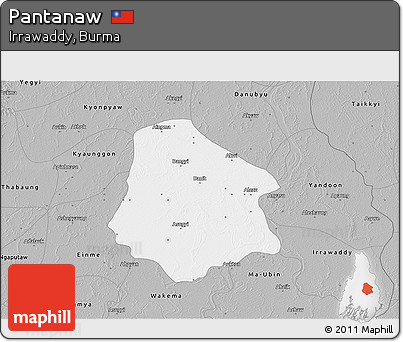 Gray 3D Map of Pantanaw