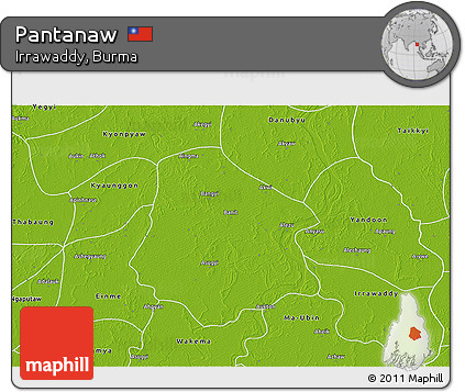 Physical 3D Map of Pantanaw