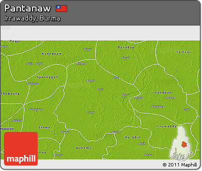 Physical 3D Map of Pantanaw
