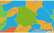 Physical 3D Map of Pantanaw, political outside