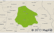 Physical 3D Map of Pantanaw, shaded relief outside