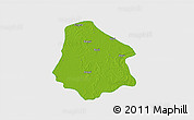 Physical 3D Map of Pantanaw, single color outside