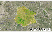 Satellite 3D Map of Pantanaw, semi-desaturated