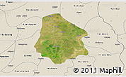 Satellite 3D Map of Pantanaw, shaded relief outside