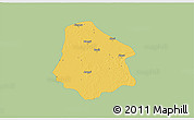 Savanna Style 3D Map of Pantanaw, single color outside