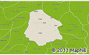 Shaded Relief 3D Map of Pantanaw, physical outside
