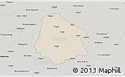 Shaded Relief 3D Map of Pantanaw, semi-desaturated