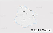 Silver Style 3D Map of Pantanaw, single color outside