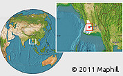 Satellite Location Map of Pantanaw, highlighted parent region