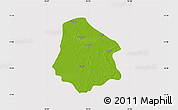 Physical Map of Pantanaw, cropped outside