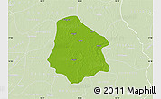 Physical Map of Pantanaw, lighten