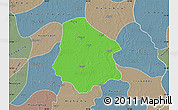 Political Map of Pantanaw, semi-desaturated
