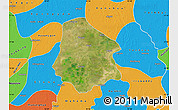 Satellite Map of Pantanaw, political outside