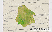 Satellite Map of Pantanaw, shaded relief outside