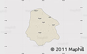 Shaded Relief Map of Pantanaw, cropped outside