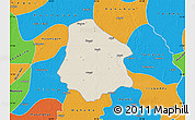 Shaded Relief Map of Pantanaw, political outside