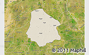 Shaded Relief Map of Pantanaw, satellite outside