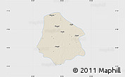 Shaded Relief Map of Pantanaw, single color outside