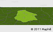 Physical Panoramic Map of Pantanaw, darken